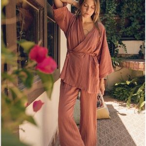 OddBird Kardes Loungewear Top Canyon Rose Large